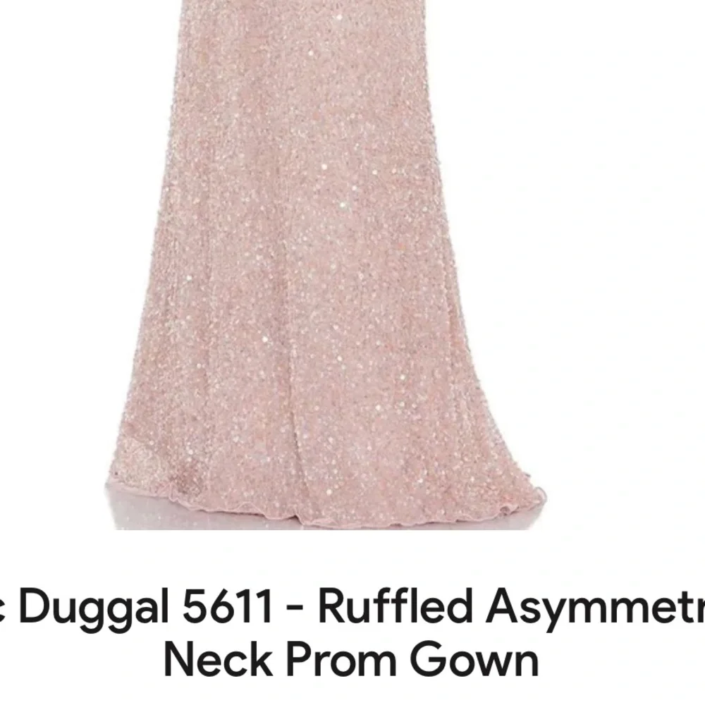 Mac Duggal One Shoulder Asymmetrical Sequin Gown Pink 8